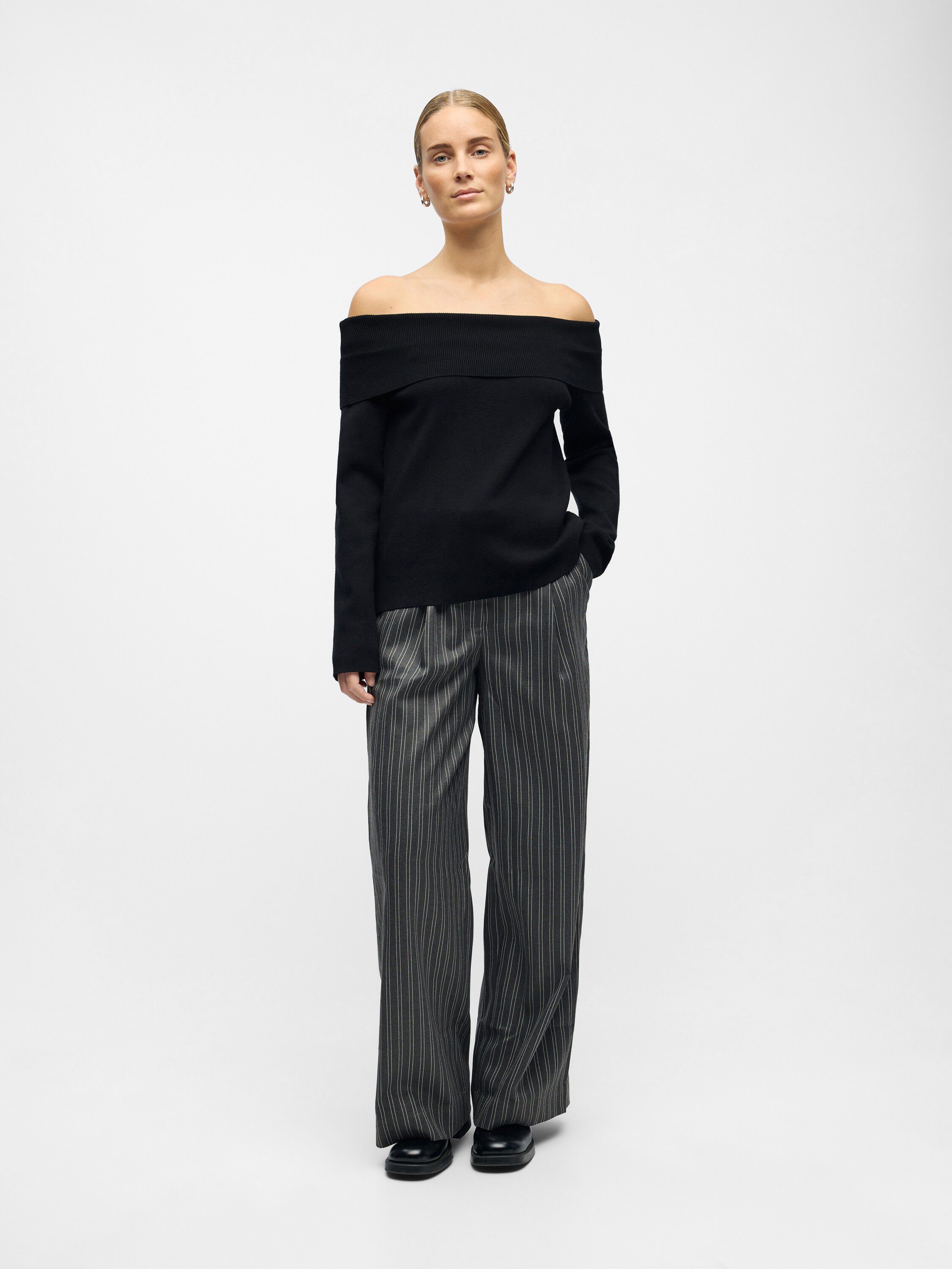 OBJREYNARD L/S RE OFF SHOULDER KNIT