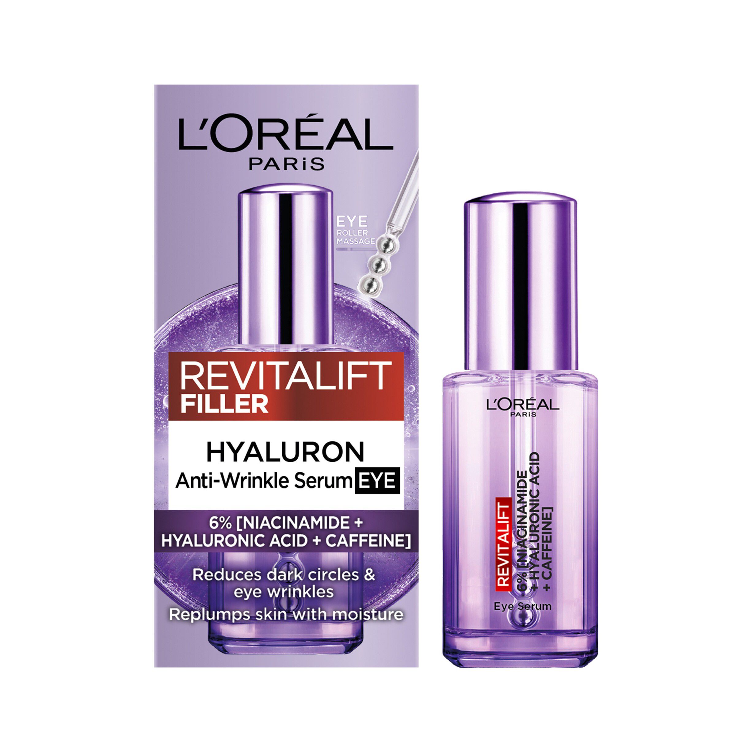 Revitalift Filler 2. 5% Hyaluronic Acid+Caffeine Eye Serum 20ml