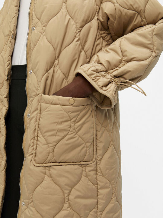 OBJLINE LONG QUILTED JACKET NOOS
