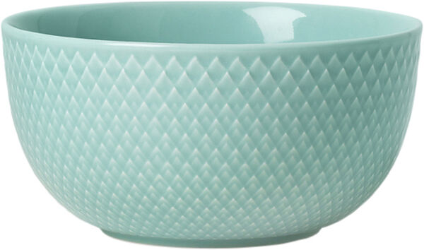 Rhombe Skål Ø13 cm aqua porcelæn