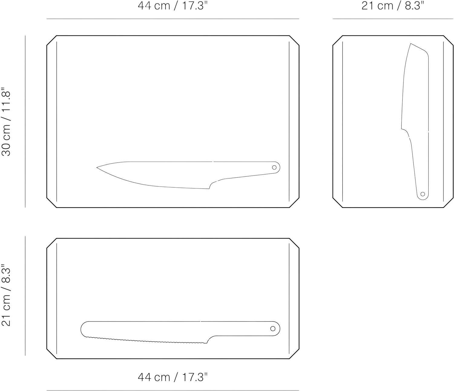 Veark Chopping board Polyd / Green/ M