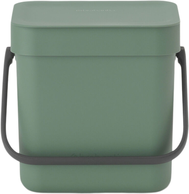 Affaldsspand m/låg sort. kon. 3 ltr