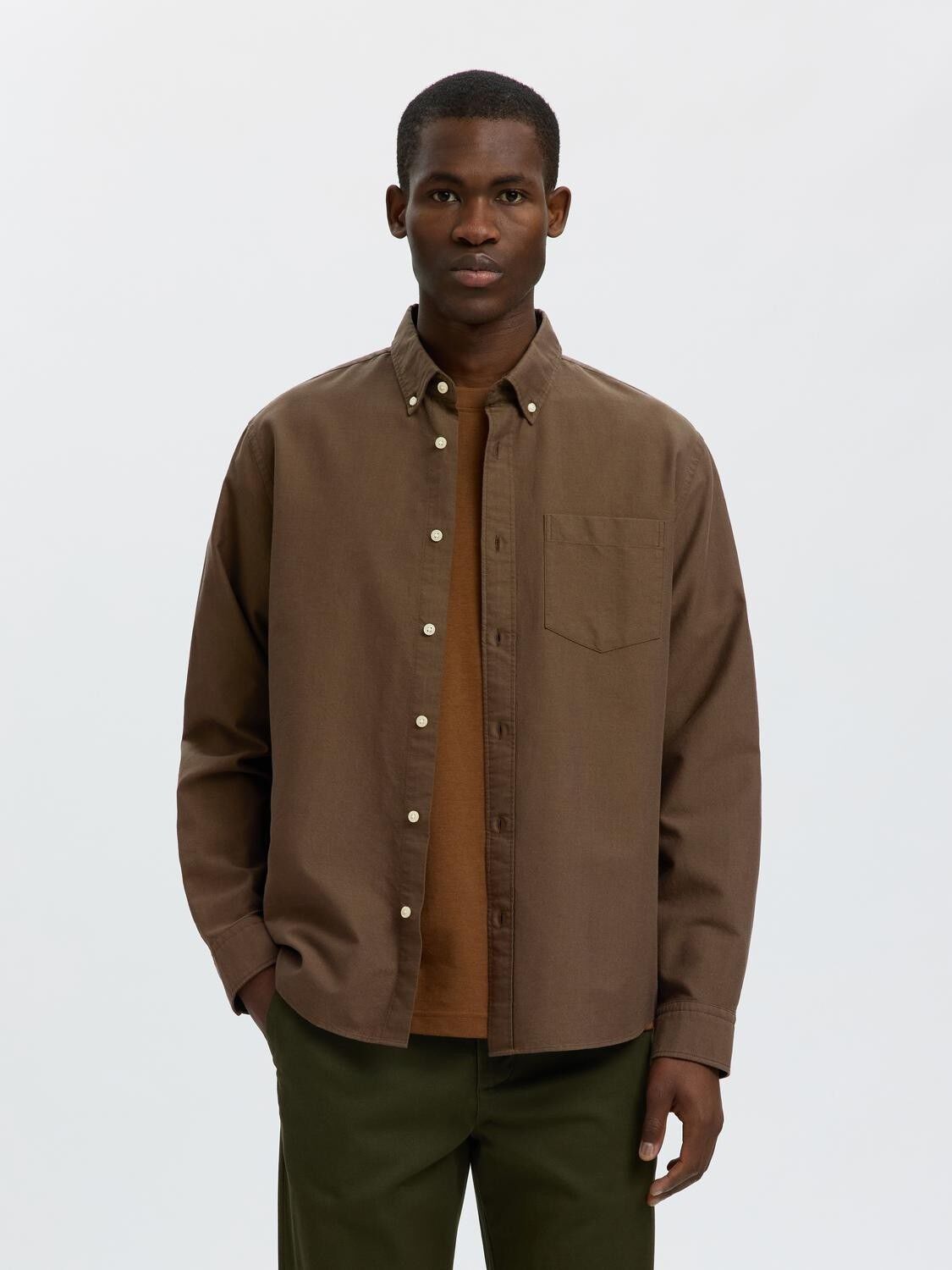 Slmcole-Rick Ox Reg Ls Shirt Noos
