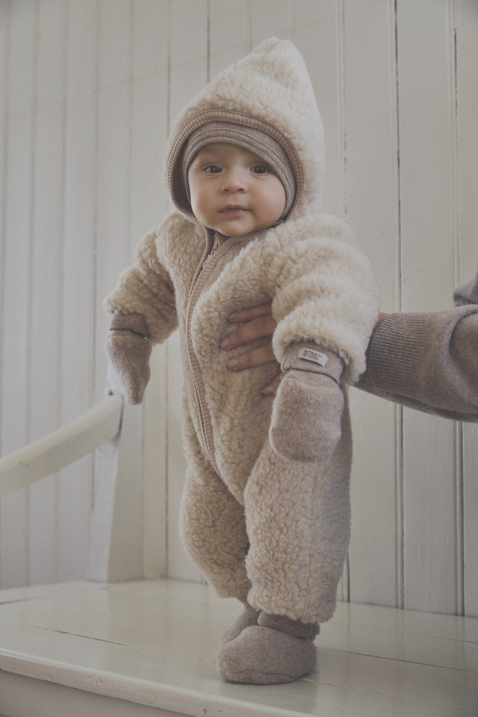Pram Suit Wool Teddy w. Lin.