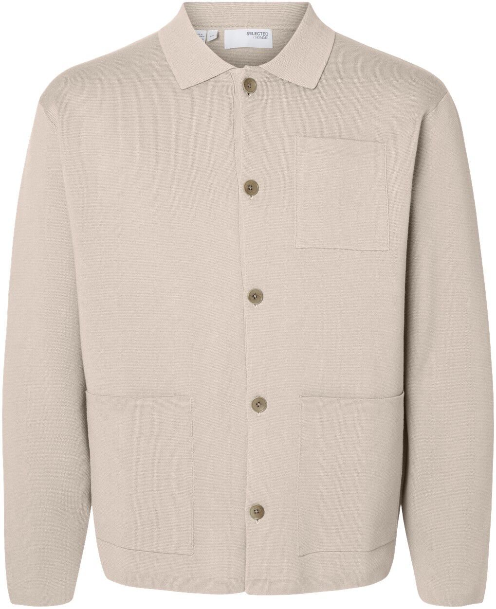 Slhmike Light Relaxed Polo Cardigan Noos