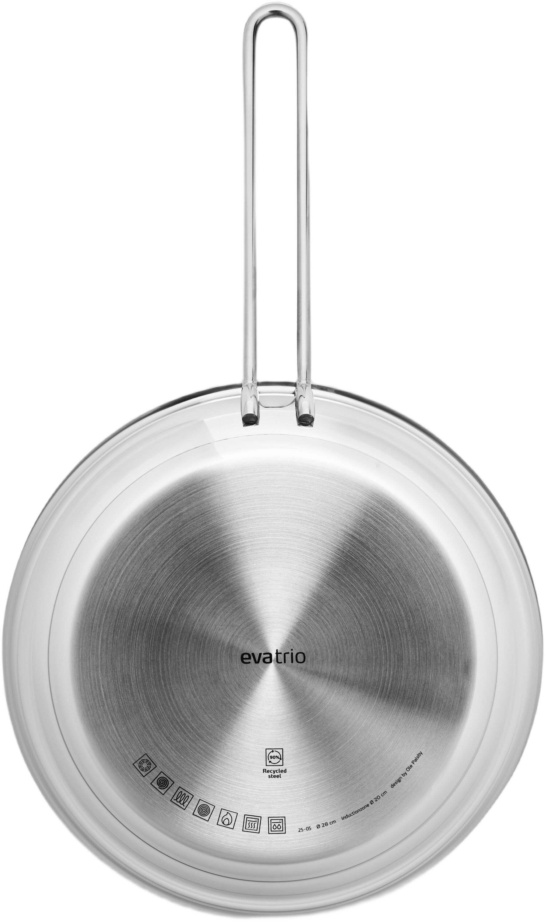 Stainless Steel Stegepande 28 cm steel base