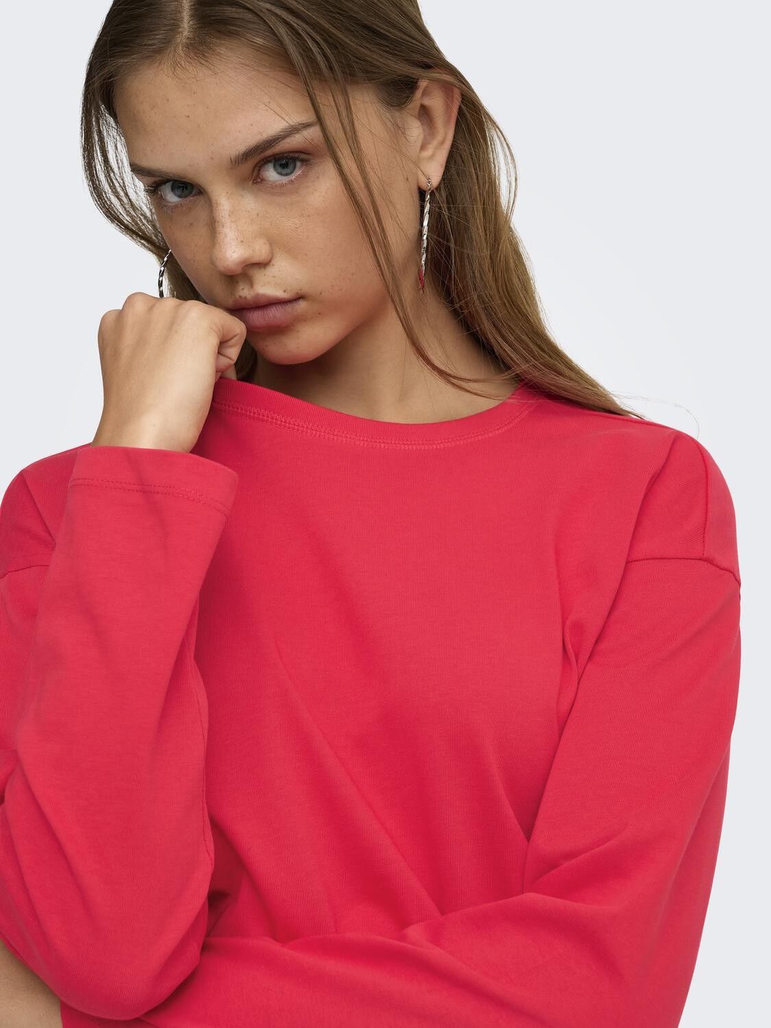 Onlnew Soph L/S O-Neck Solid Top Cs Jrs
