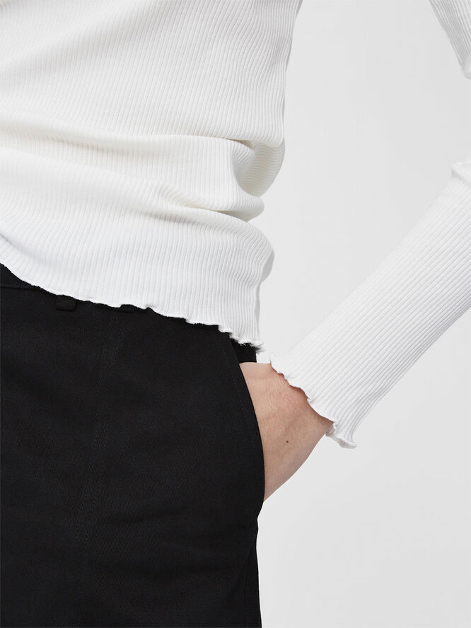 Slfanna Ls Crew Neck Tee S Noos