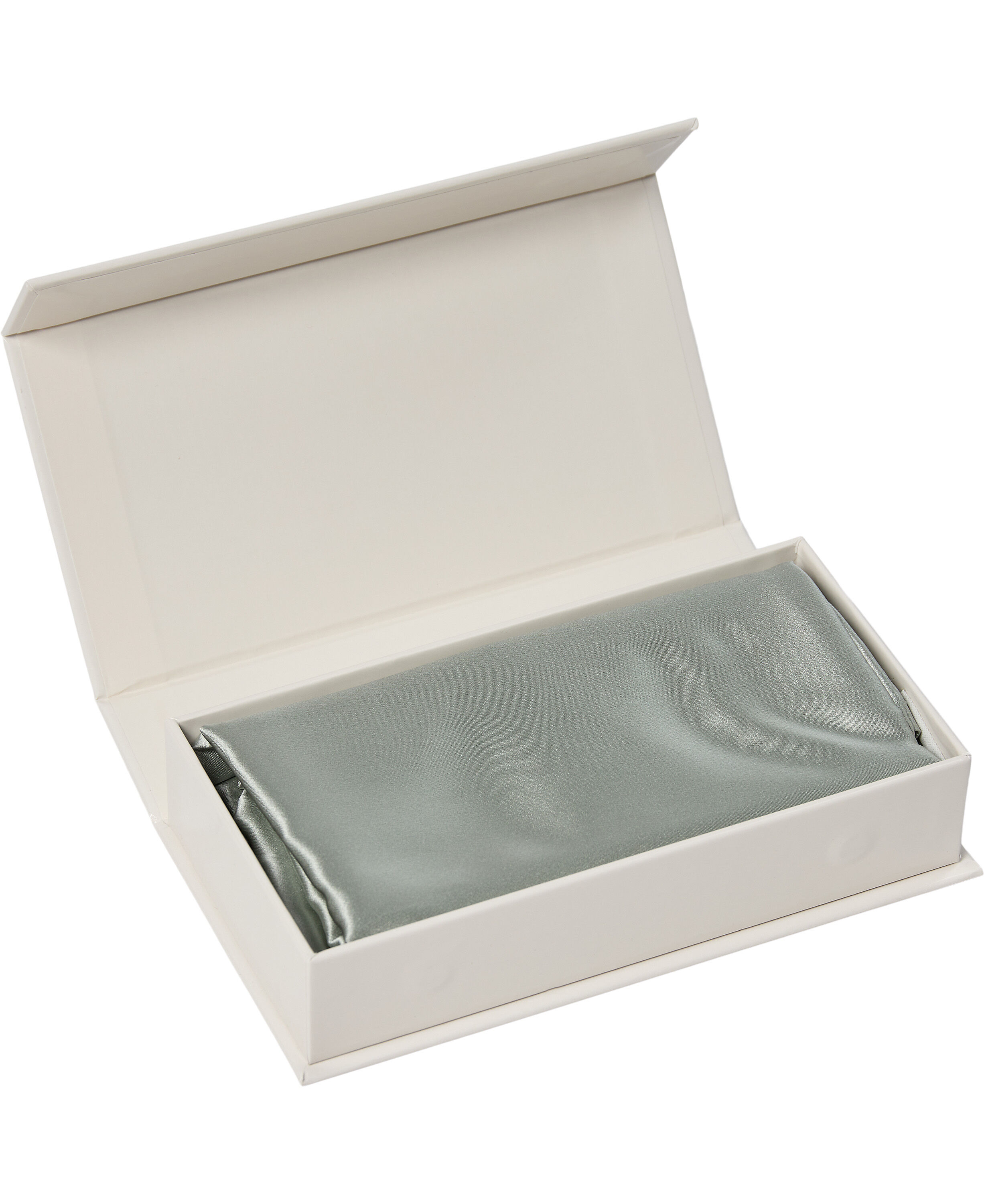 Silke pudebetr&aelig;k med lynl&aring;s, 100 % morb&aelig;rsilke, 60x63 cm, lysegr&oslash;n