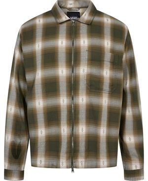 Larkspur Zip Plaid Flannel Shirt Mo