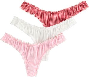 Thong with a low waist and wavy, el