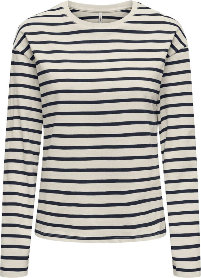 ONLNEW SOPH LIFE L/S O-NECK TOP BOX