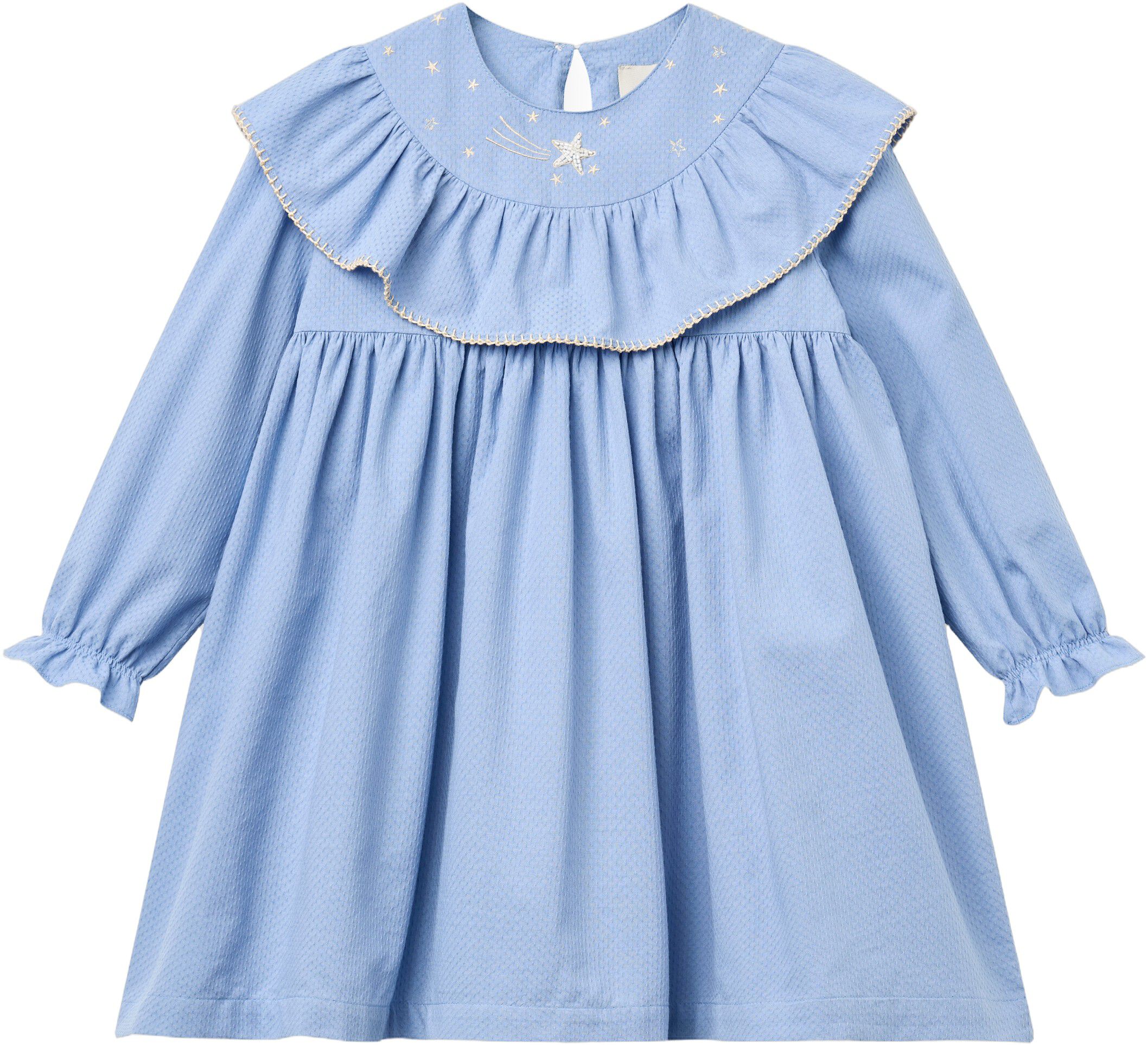 Dress w. Frill & Star Embroidery