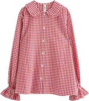 Pyjama shirt in seersucker with a c