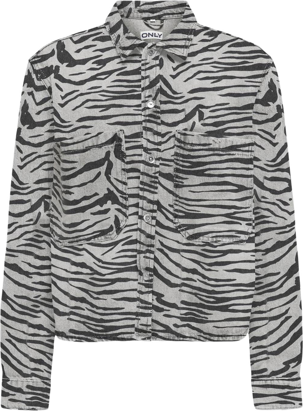 ONLCASSIE LS ZEBRA SHIRT DNM SIK