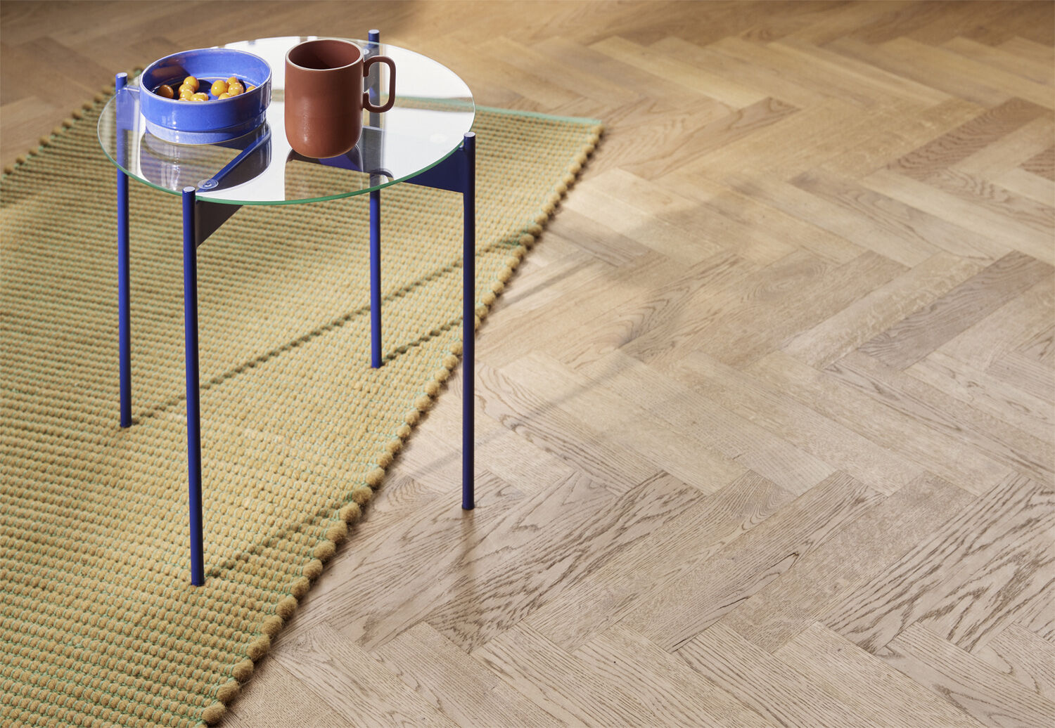 Beam Side Table Blue