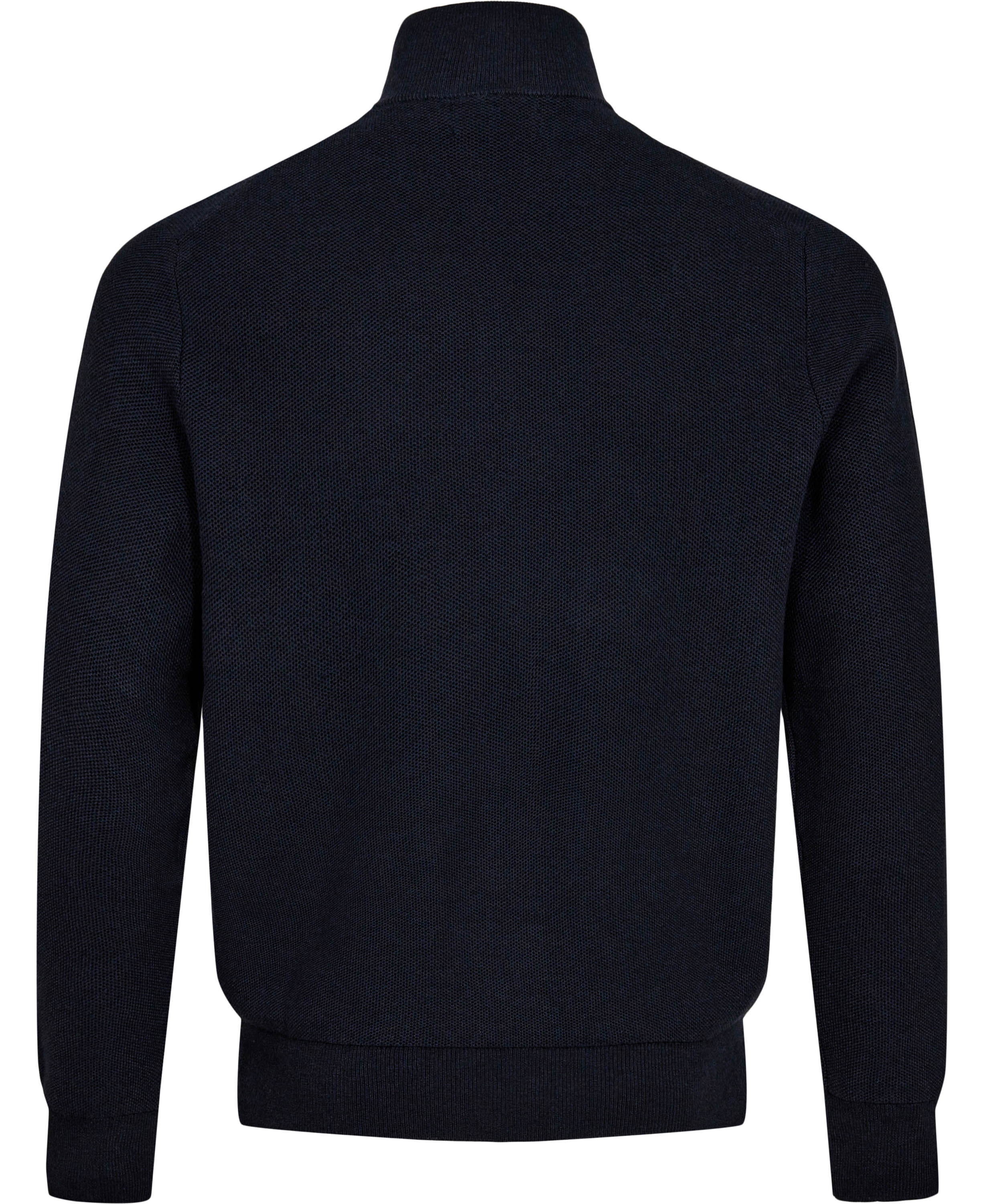 Mesh-Knit Cotton Quarter-Zip Sweater