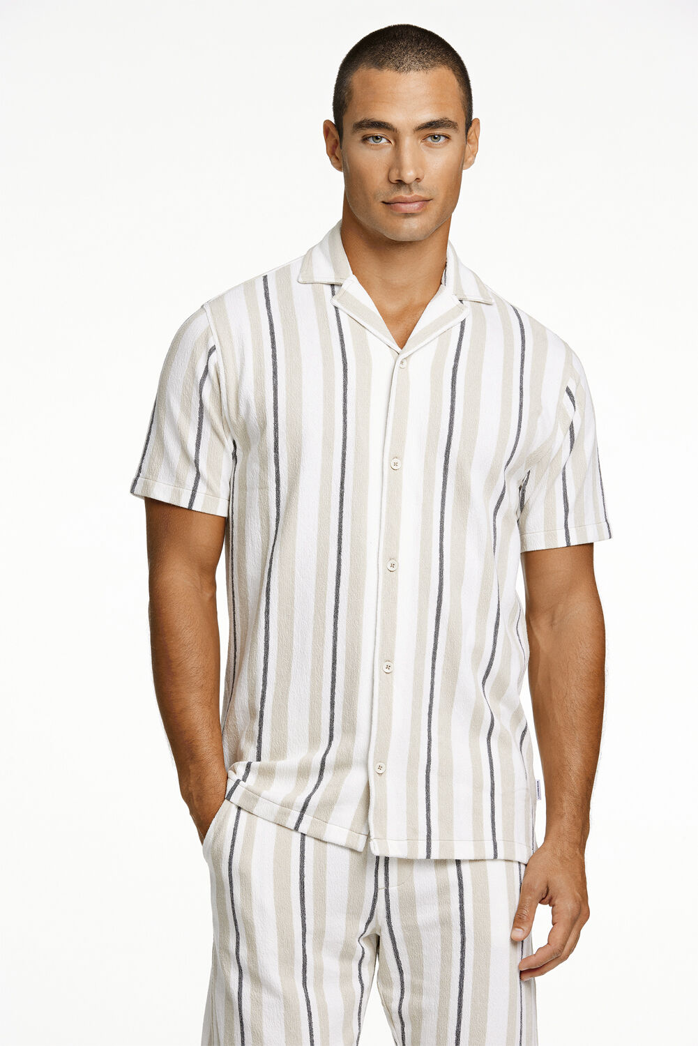 Knitted resort collar S/S