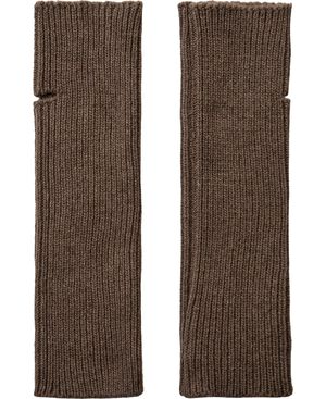Fingerless Glove Solid Beige