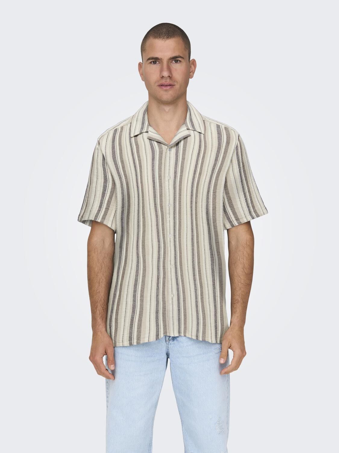 Onstrev Life Reg Stripe Ss Shirt Noos
