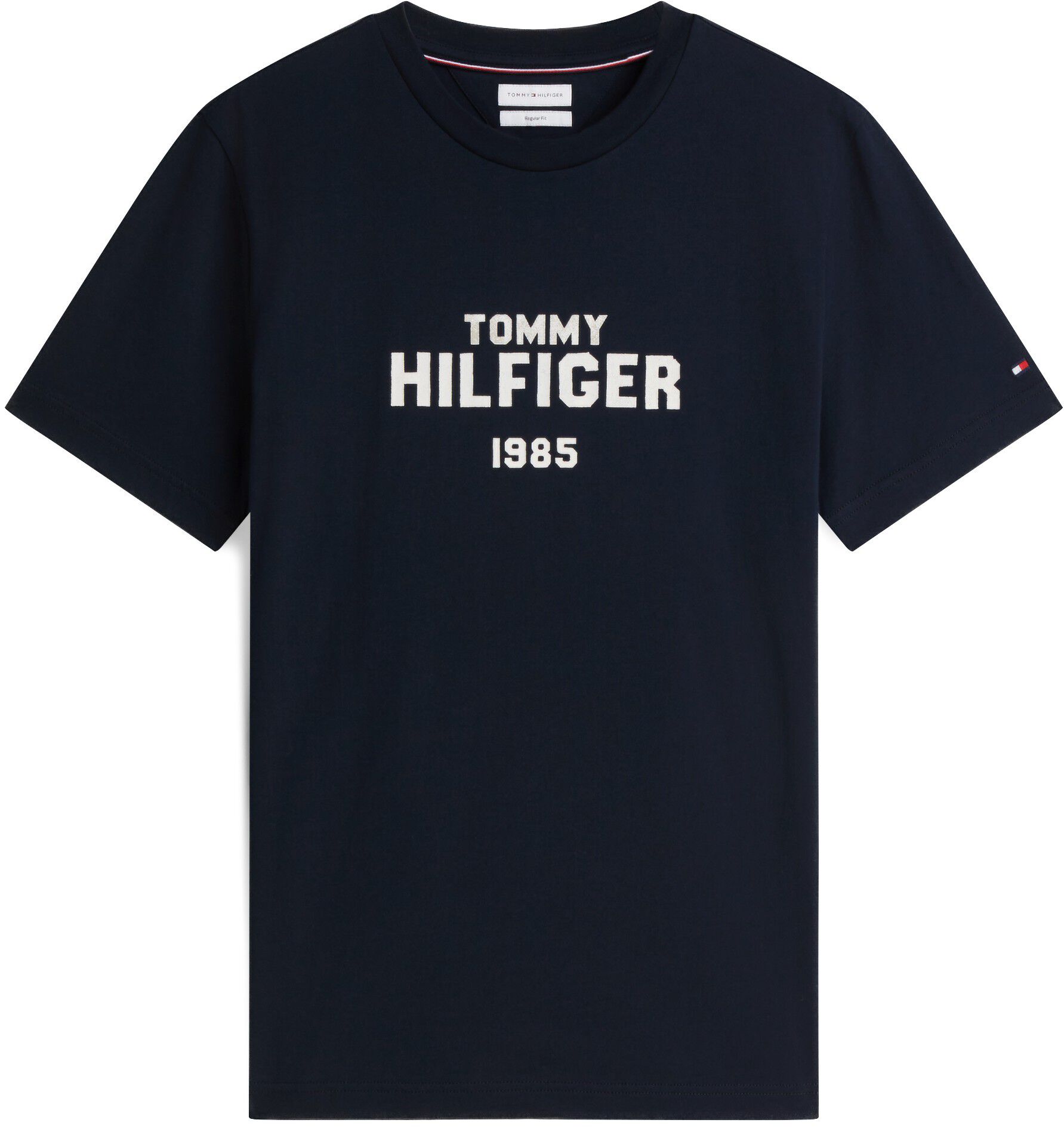 Contrast Logo Crew Neck Jersey T-Shirt