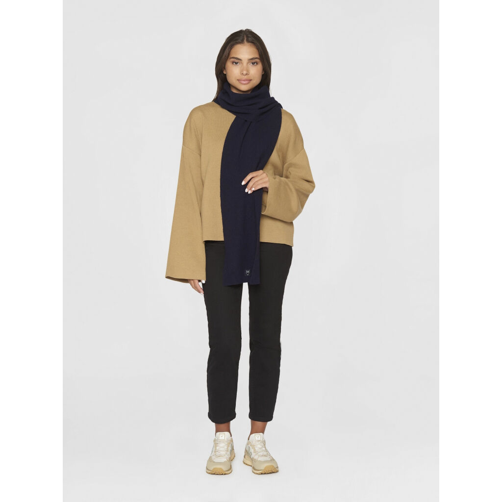 Rib knit wool scarf - RWS