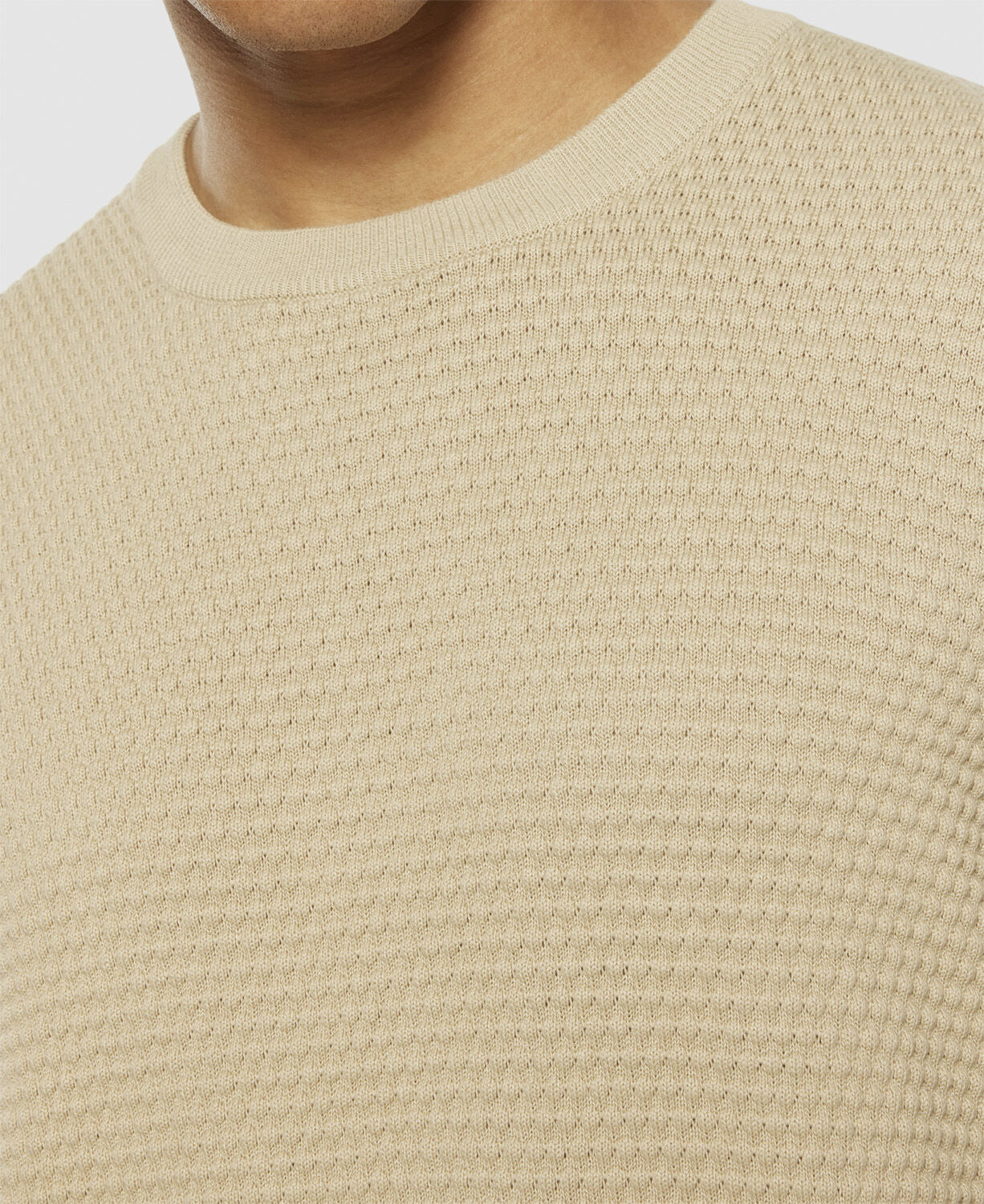 VAGN regular bubble knit crew neck - Regenerative Organic Ce
