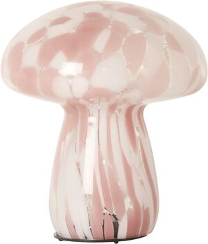 Lampe Mushy, chips, pink/hvid, 17xø15 cm