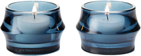 ARC Fyrfadsstage Ø7. 2 cm mørk blå 2 stk.