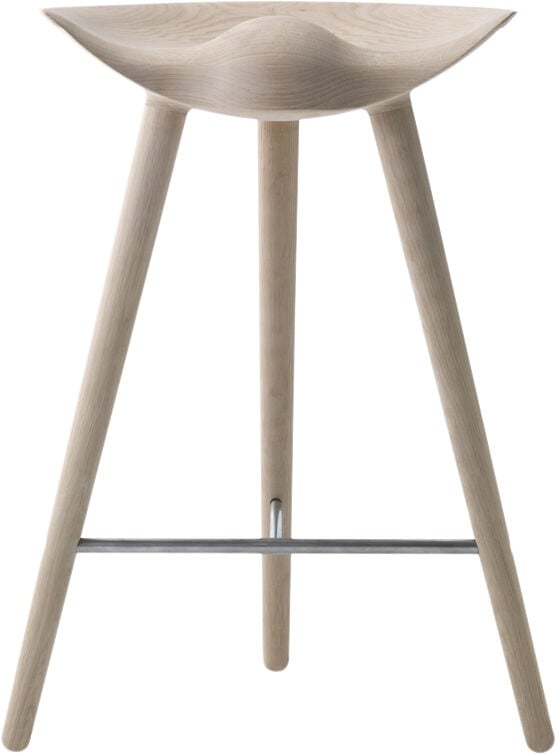 ML 42 - Bord Skammel / S&aelig;behandlet eg / Rustfrit St&aring;l