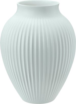 Knabstrup vase H 27 cm ripple mat ice blue