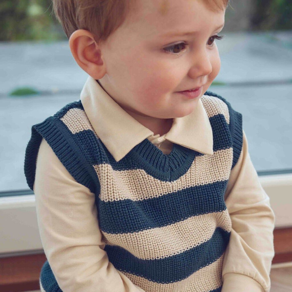 Strikket Stripe Vest Baby