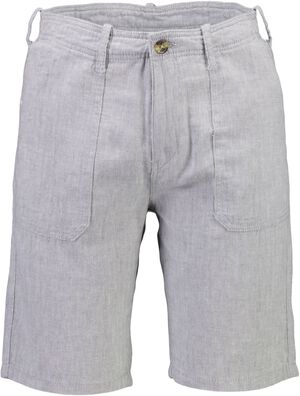 Linen blend herringbone shorts