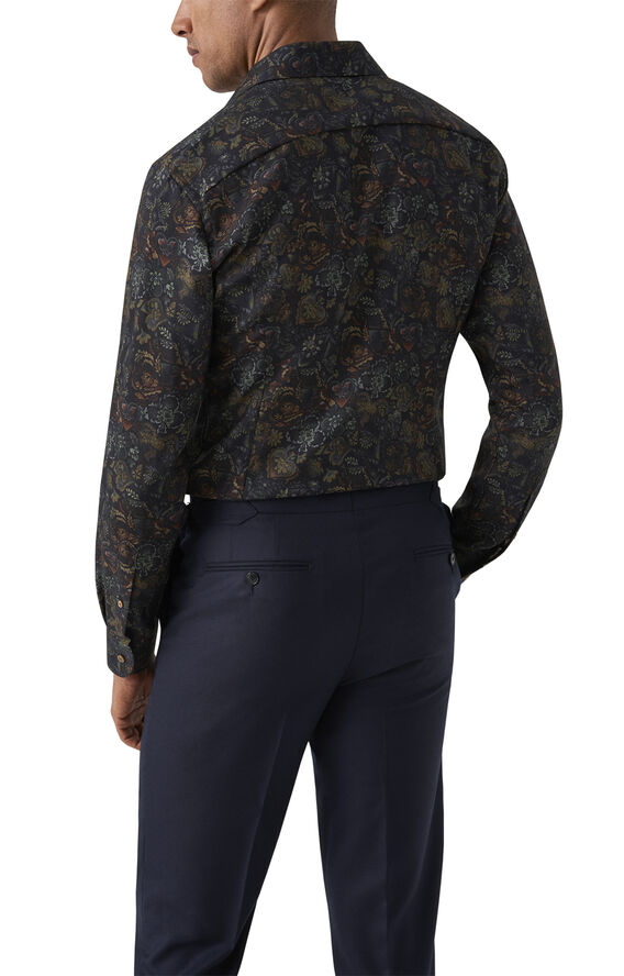 Slim Fit Brown Merino Wool Shirt