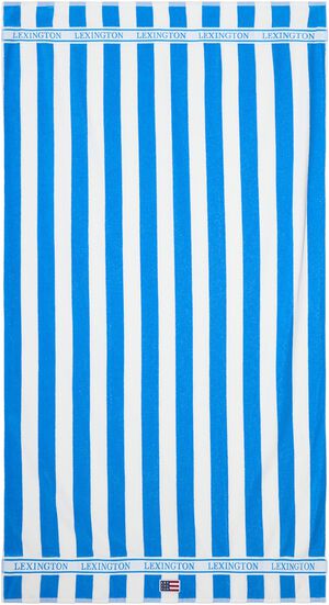 Block Striped Cotton Terry Beach Towel