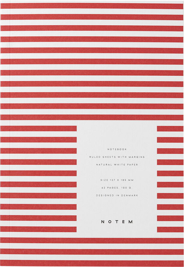 Lille notesbog, røde striber