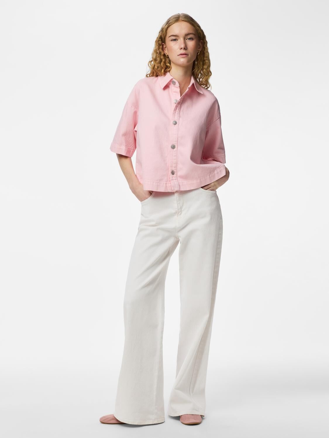 Pcsky Ss A-Shape Denim Top Noos Bc