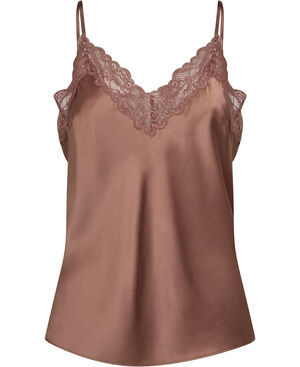 Moon 3 G - Strap Top w. Lace, 100% Silk