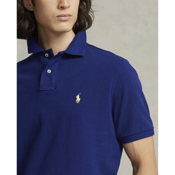 Custom Slim Fit Mesh Polo Shirt
