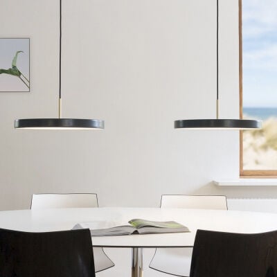 Asteria anthracite grey &Oslash; 43 x 14 cm, 2. 7m cordset