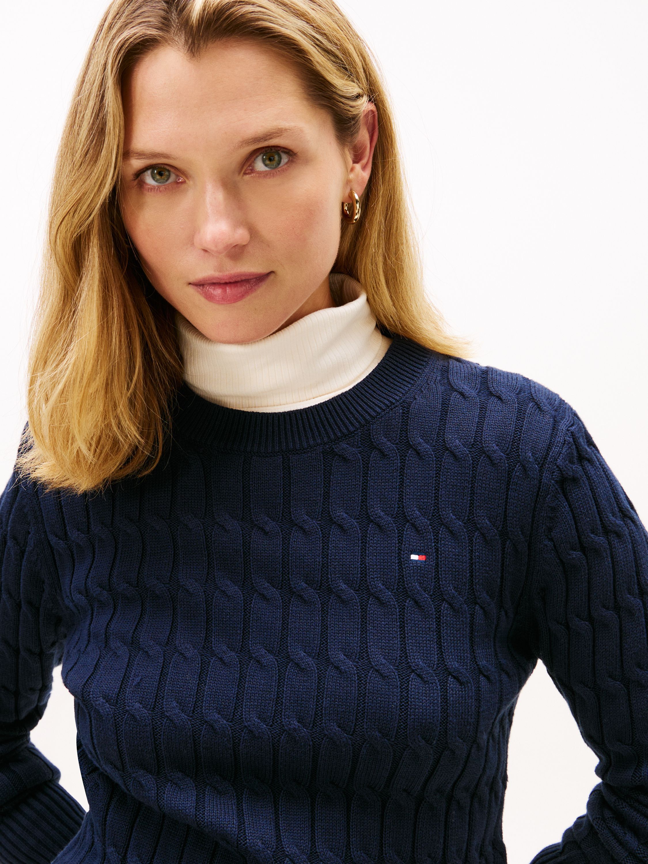 Cable Knit Crew Neck Jumper