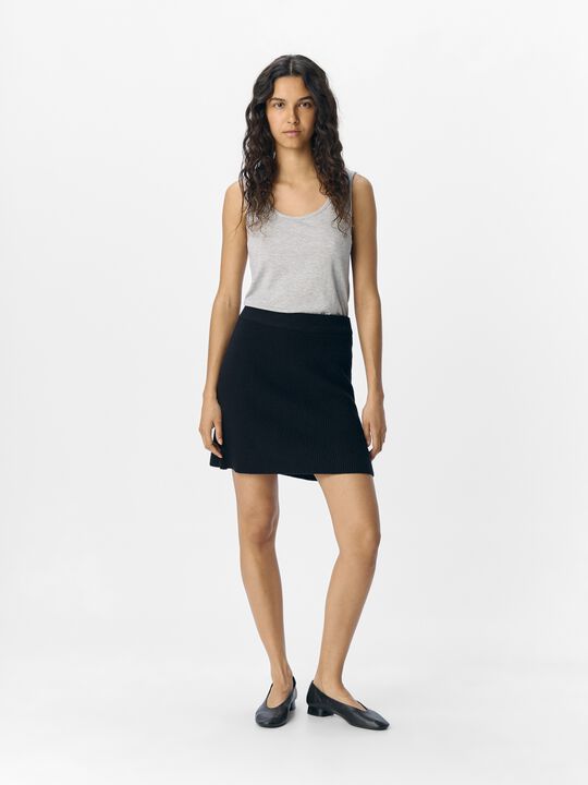 OBJVIOLA MW RE SHORT KNIT SKIRT NOO