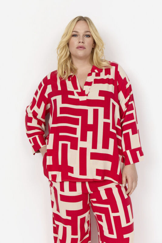 Curvy WA-ALVA 1 Bluse R&oslash;d