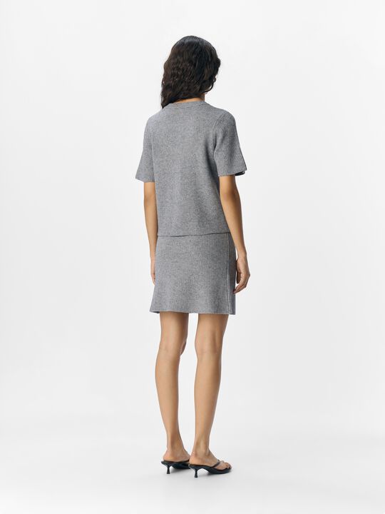 OBJVIOLA SS RE O-NECK CARDIGAN DIV