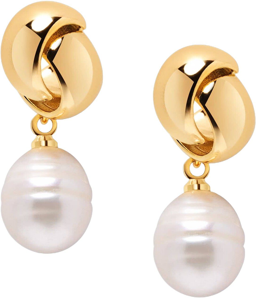 Women's Pearl Drop Earrings in Gold