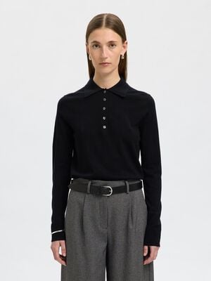 SLFTHEA LS KNIT MERINO COLLAR NECK