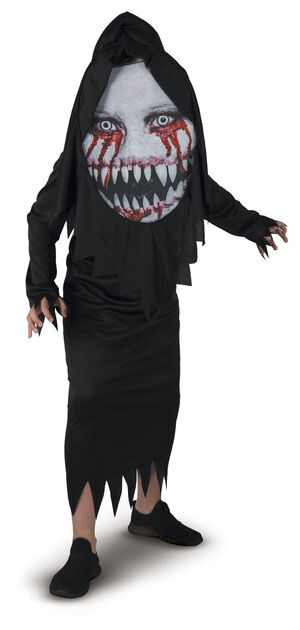 Demondrakt med stor maske