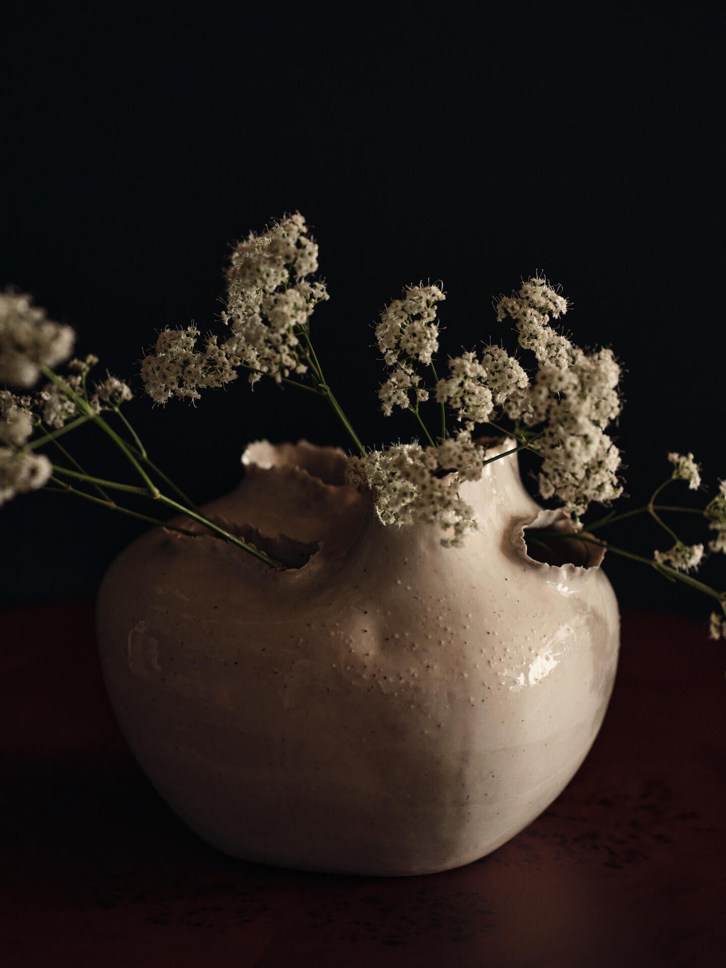 Tereo Round Vase - H18 - Off-white