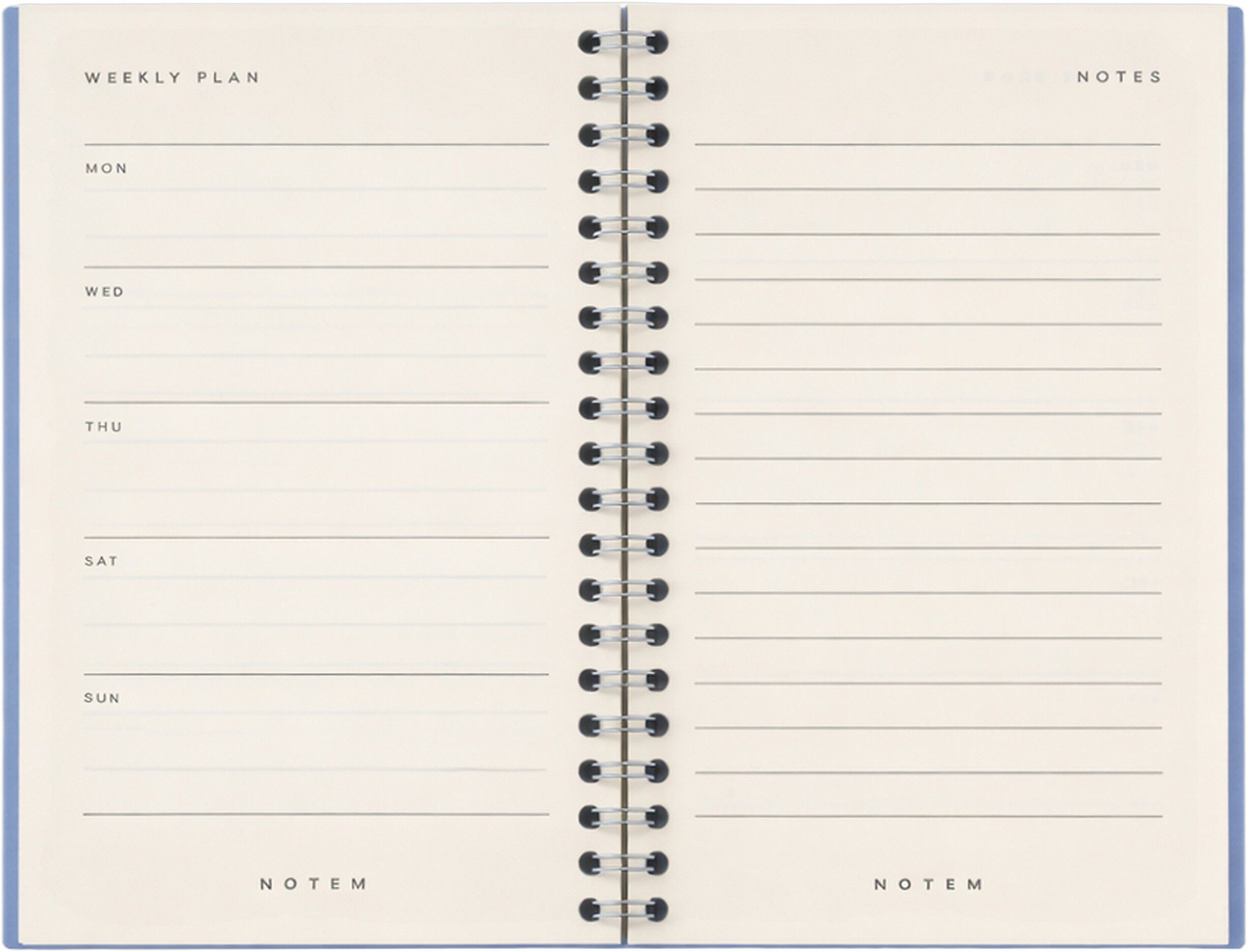 LUCA Weekly wireplanner, Black Check