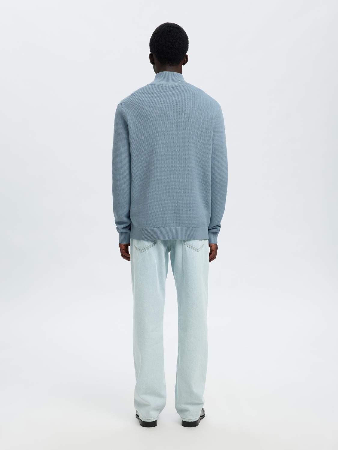 Slmdane Ls Knit Structure Half Zip Noos